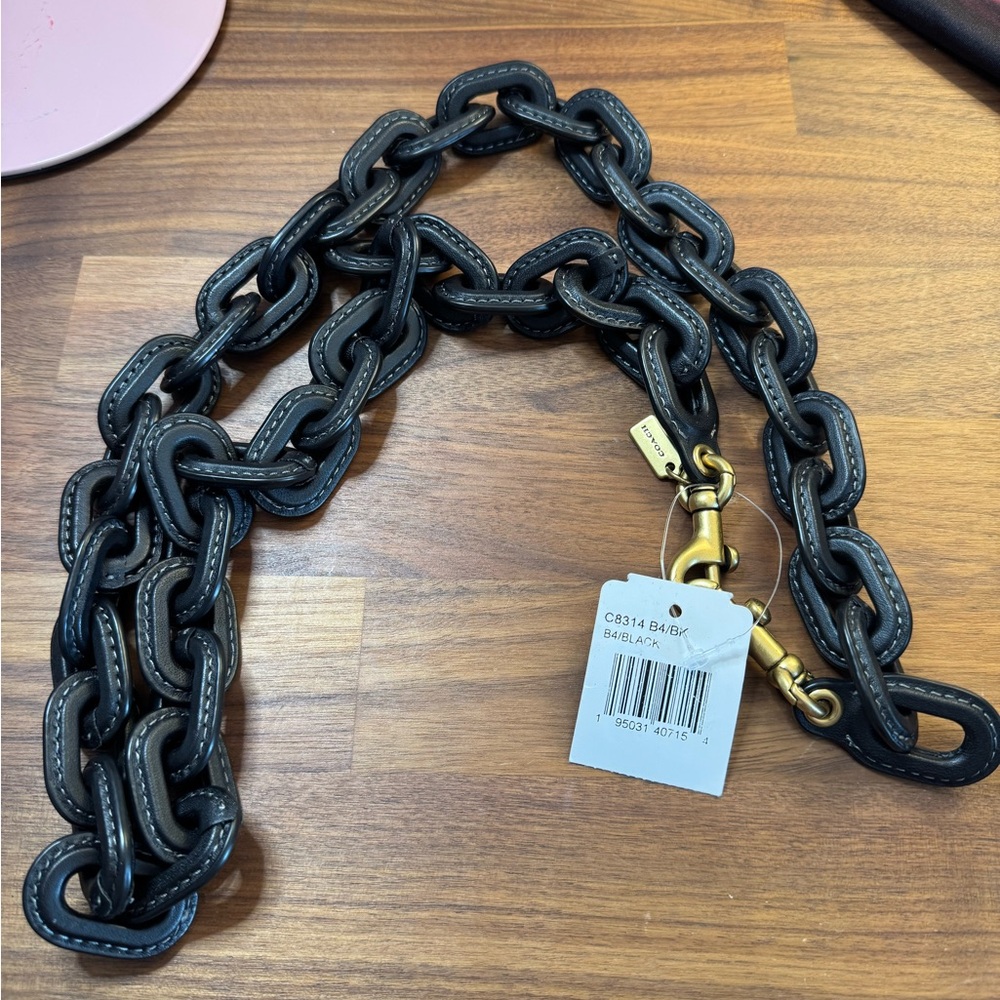 Coach Leather Chain Strap